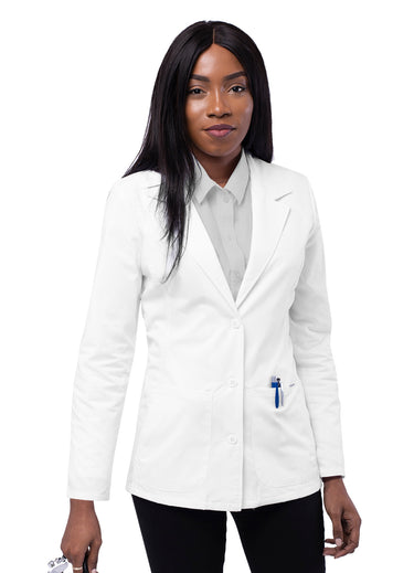 Adar Universal Women's 28" Tailored Consultation Coat - 2814 - White