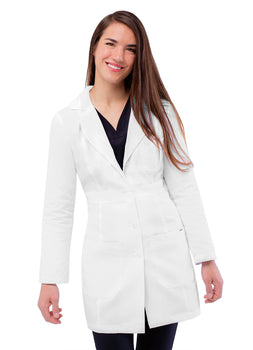 Adar Universal Women's 33" Adjustable Belt Lab Coat - 2817 - White