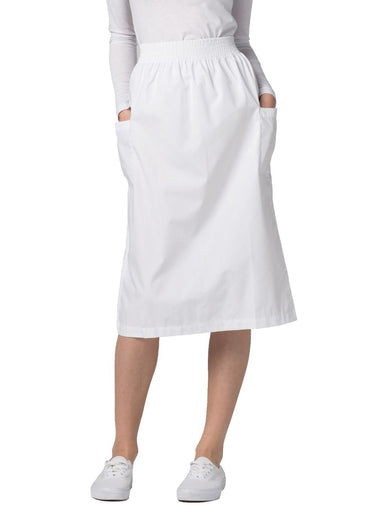 Adar Universal A-Line Patch Cargo Pocket Skirt - 703 - White