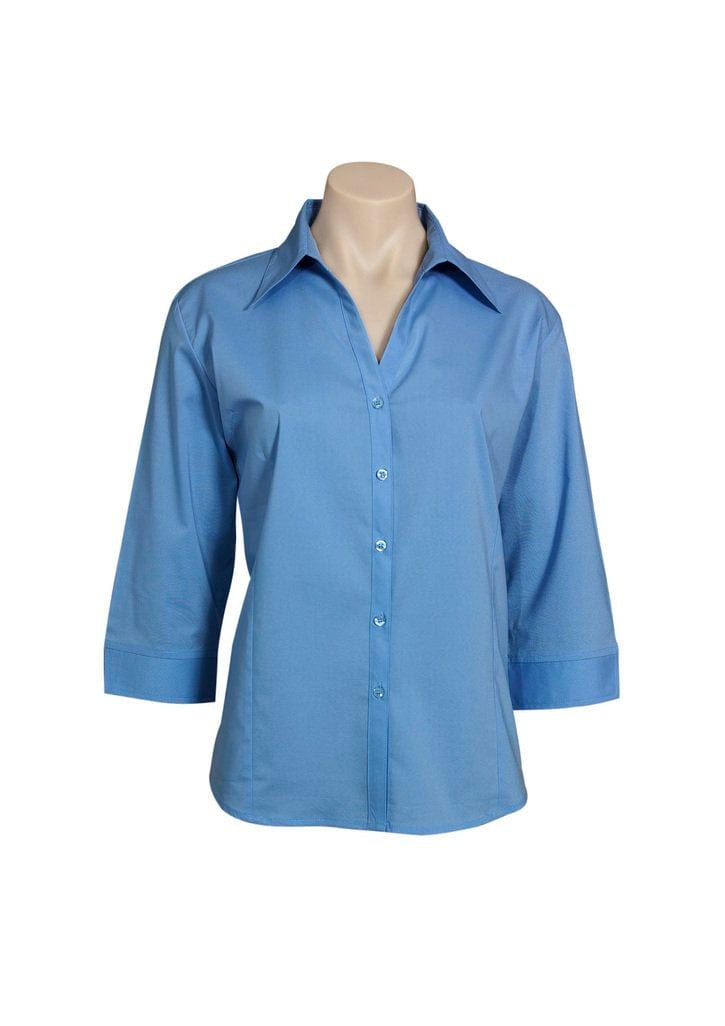 Biz Collection Biz Corporate Mid Blue / 10 Biz Corporate Ladies Metro 3/4 Shirt LB7300