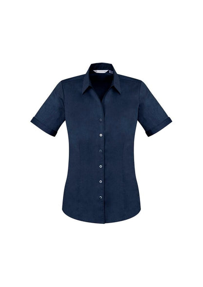 Biz Collection Biz Care Ink / 10 Biz Corporate Ladies Monaco Short Sleeve Shirt S770LS