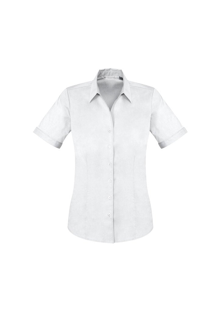 Biz Collection Biz Care White / 10 Biz Corporate Ladies Monaco Short Sleeve Shirt S770LS
