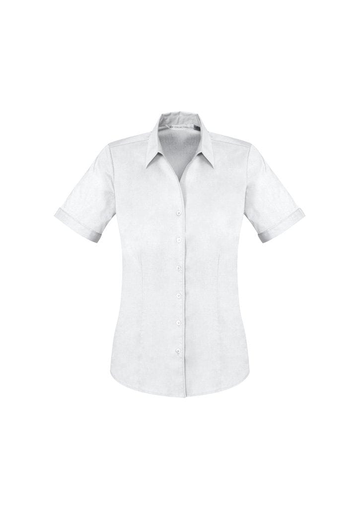 Biz Collection Biz Care White / 18 Biz Corporate Ladies Monaco Short Sleeve Shirt S770LS