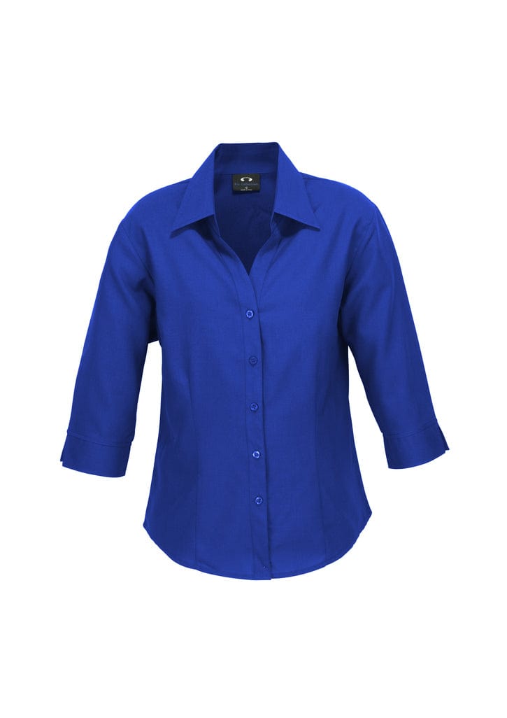 Biz Collection Biz Corporate Electric Blue / 10 Biz Corporate Ladies Plain Oasis 3/4 Sleeve Shirt LB3600