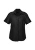 Biz Collection Biz Corporate Black / 10 Biz Corporate Ladies Plain Oasis Short Sleeve Shirt LB3601