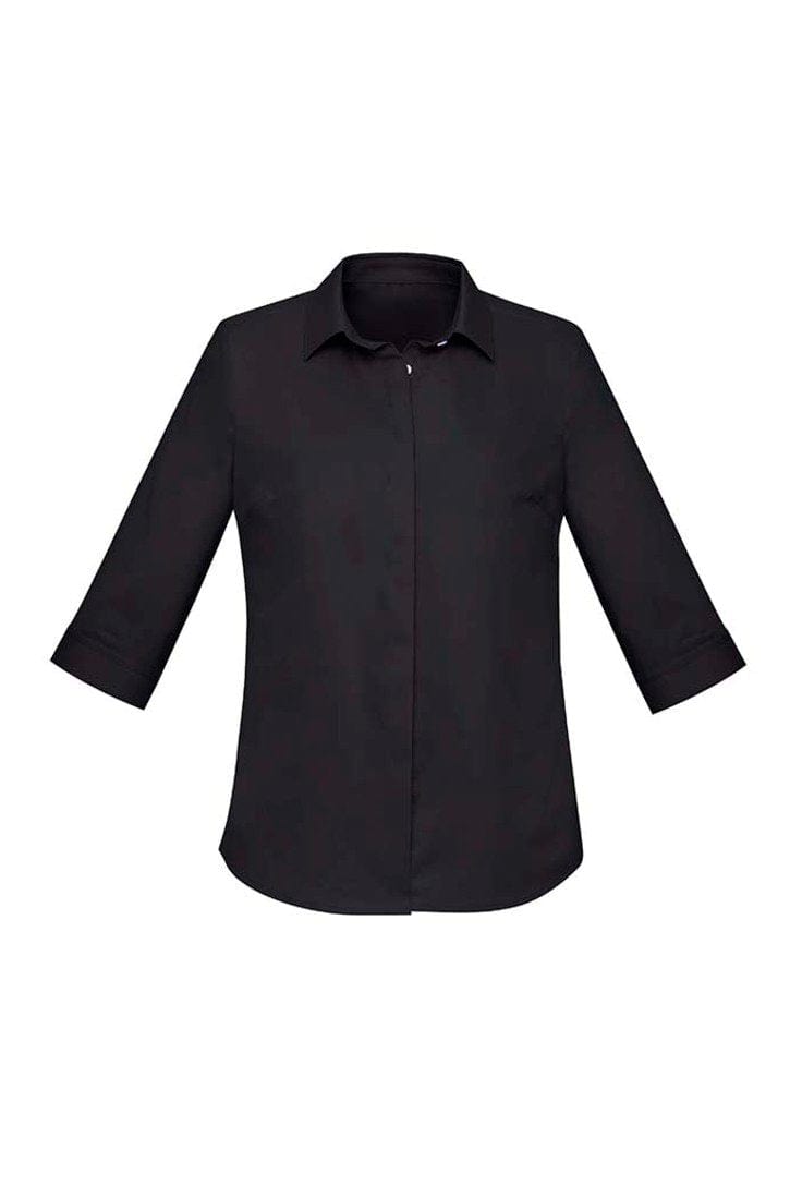 Biz Collection Biz Corporate Black / 10 Biz Corporate Womens Charlie 3/4 Shirt RS968LT