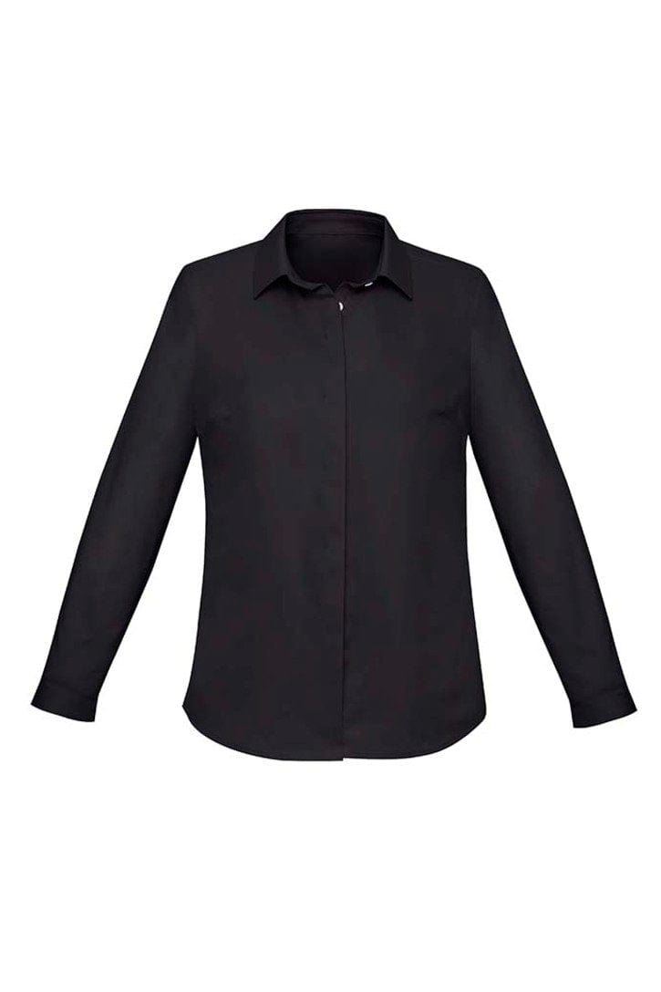 Biz Collection Biz Corporate Black / 10 Biz Corporate Womens Charlie L/S Shirt RS968LL