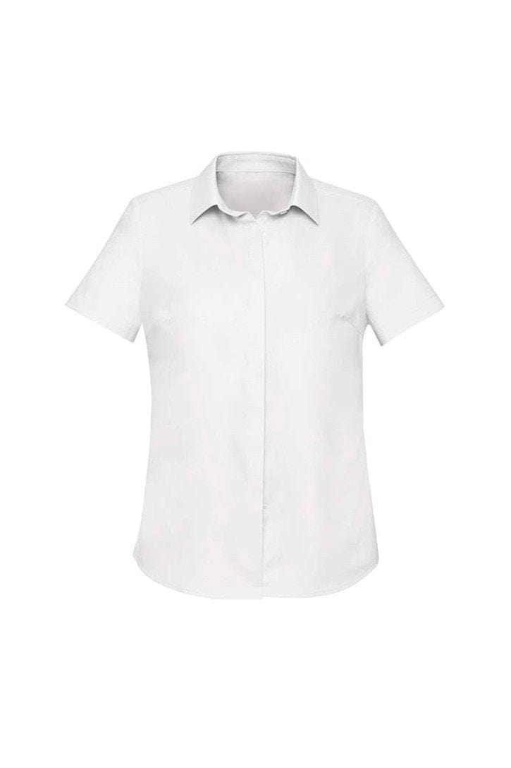 Biz Collection Biz Corporate White / 10 Biz Corporate Womens Charlie S/S Shirt RS968LS