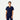 Jaanuu Rhena Slim Essential 1-Pocket Scrub Top - Midnight Navy