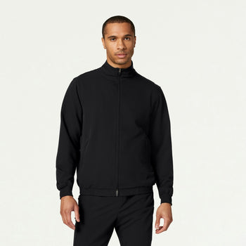 Jaanuu Wolfe Everyday 6-Pocket Scrub Jacket - Black