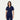 Jaanuu Calix Fit & Flare Scrub Top - Midnight Navy
