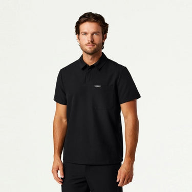 Jaanuu Calderon Polo Scrub Top - Black
