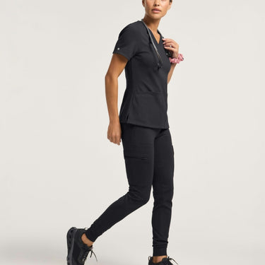 Jaanuu Kait 10-Pocket Skinny UltraSOFT Scrub Jogger - Black