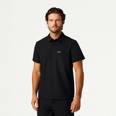 Jaanuu Calderon Polo Scrub Top - Black