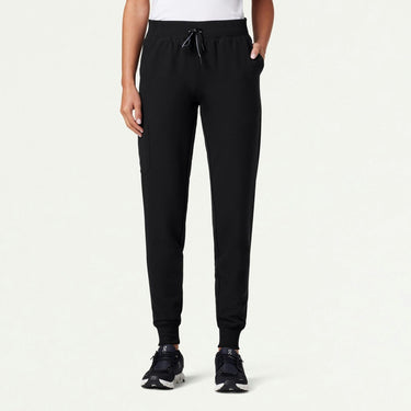 Jaanuu Silex Slim Knit-Waist Scrub Jogger - Black