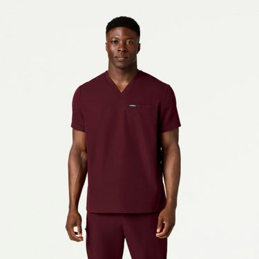 Jaanuu Platt 3-Pocket Scrub Top - Burgundy