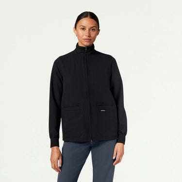 Jaanuu Ceri Essential 6-Pocket Scrub Jacket - Black