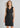 Womens Comfort Wool Stretch Sleeveless V-Neck Dress - Black