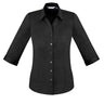 Biz Monaco 3/4 Sleeve Shirt S770LT - Black