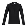 Biz Crew Long Sleeve Polo P400LL - Black
