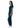 Adar Universal Double Pocket Snap Front Top - Caribbean Blue