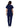 Adar Universal Double Pocket Snap Front Top - Navy