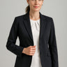 Womens Comfort Wool Stretch Longline Jacket - Black