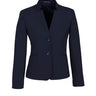 Womens Comfort Wool Stretch Short Jacket with Reverse Lapel - Navy