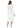 Adar Universal Mid-Calf Length Drawstring Skirt - White