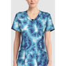 Cherokee Infinity Prints Round Print Neck Top - Saltwater Tie Dye