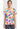 Cherokee Prints Women's Print V-Neck Top - Beary Rainbow