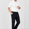 Inaura Mens Comfort Waist Flat Front Pant - Black