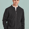 Inaura Mens Nova Zip Front Jumper - Black Marle