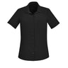 Inaura Womens Florence Plain Short Sleeve Shirt - Black
