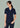Womens Riley Stretch Scrub Top - Midnight Navy