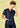 Womens Easter V-Neck Short Sleeve Scrub Top - Midnight Navy