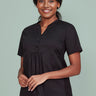 Inaura Womens Rose Tunic Scrub Top - Black