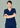 Womens Avery V-Neck Scrub Top - Navy