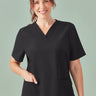 Inaura Womens Pulse V-Neck Scrub Top - Black