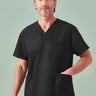 Inaura Unisex Pulse V-Neck Scrub Top - Black