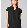 HH 360 Mandarin Collar Crop Top - Black