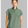 HH Quest Women's Partial Zip Stand Collar Top - Acadia Green