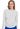 MC Layers Long Sleeve Ruched Underscrub - White
