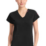 MC Amp Knit Raglan V-Neck Top - Black