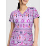 MC Prints V-Neck Print Top - Fashion Fair Isle