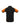 Mens Nitro Short Sleeve Polo - Black/Orange/White back