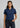 Womens Micro Waffle Short Sleeve Polo - Navy