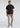 Mens Lotus Short Sleeve Polo - Black back