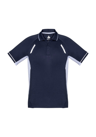 Mens Renegade Short Sleeve Polo - Navy/White/Silver