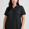 Womens Dahlia Short Sleeve Blouse - Black
